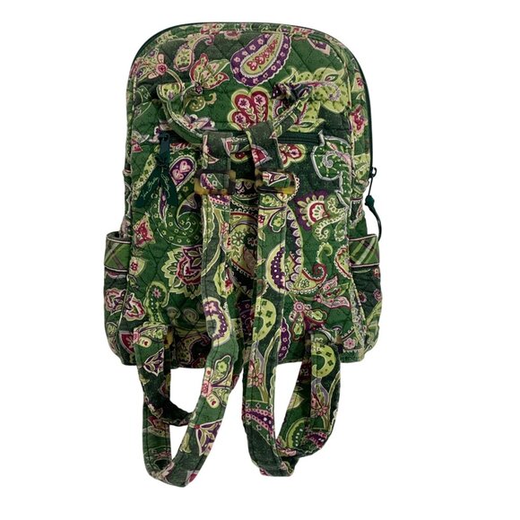 Vera Bradley Retired Pattern Chelsea Multicolor Green Pure Cotton Backpack USA - Picture 7 of 11